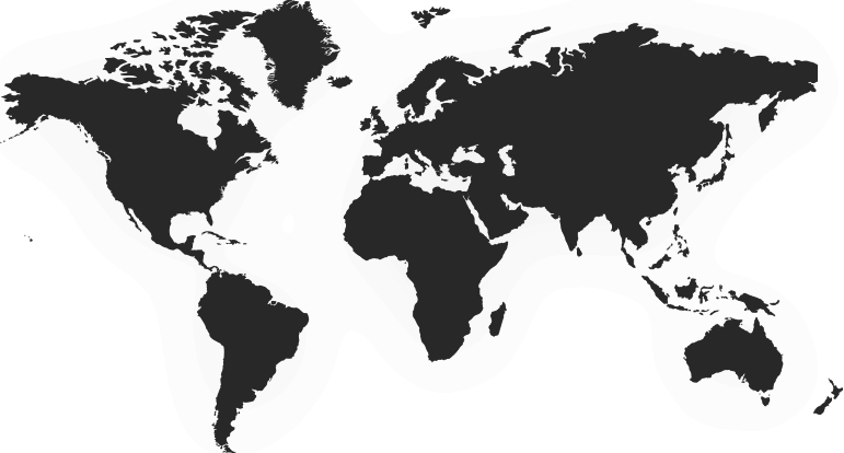 世界地图显示全球业务分布