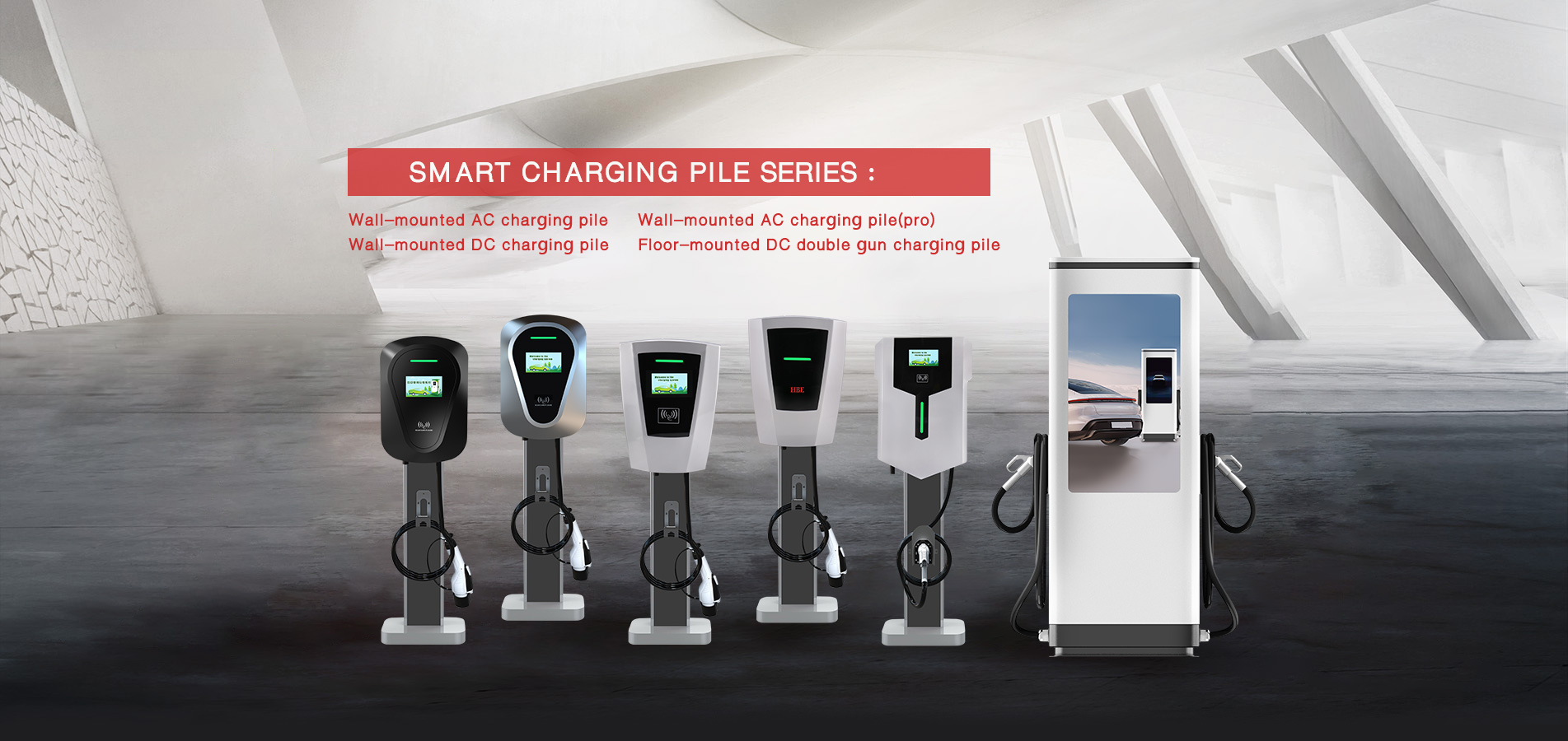 Floor mounted DC double connect charging pile